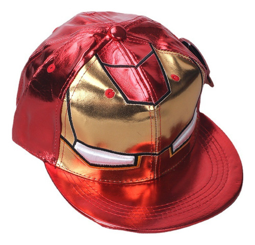 Gorra De Béisbol De Ala Plana Hip Hop Iron Man