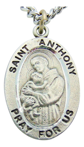Westmon Works Saint Anthony Medalla De Peltre Macizo De 0.6 