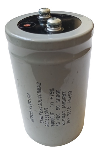 Condensador De Tornillo Electrolítico, 34000uf - 40v Dc.