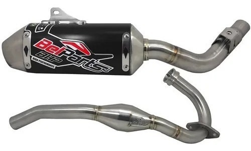 Imagem 2 de 5 de Ponteira Preta + Curva Bomber Honda Crf 250 F | Belparts