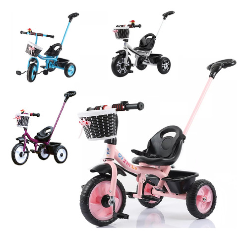 Tricycle Balance Bike Cochecito De Bebé Barandilla Ajustable