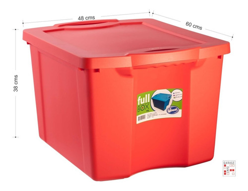 Caja Organizadora Plastico Rojo 75 Lts Wenco - Garageimpo