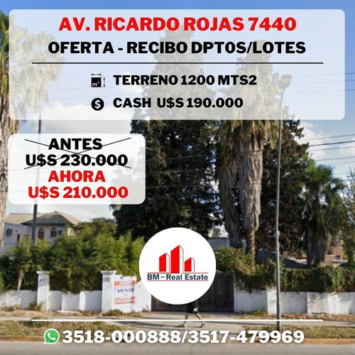 Imagen 1 de 3 de Oortunidad Terreno 1200 Metros Arguello Av Ricardo Rojas
