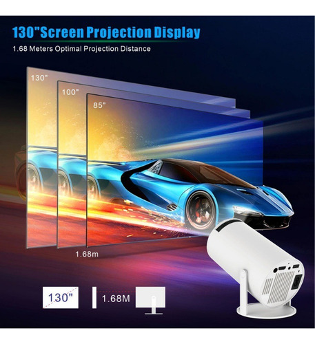 Mini Proyector Profesional 4k Led 8000lm 1080p Hy300 Pro Blanco