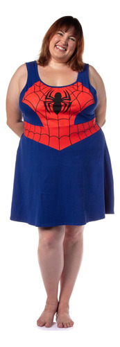 Vestido De Skater De Spiderman Para Mujer, Talla Grande, Dis