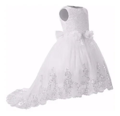 Vestido de daminha com best sale calda