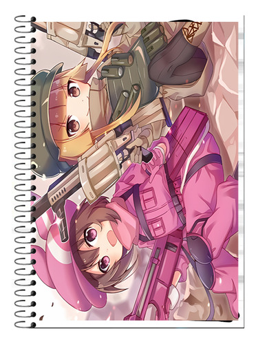 Caderno Univ Gun Gale Sword Art On Line 1 Matéria 80 Fls