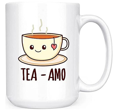 Tea-amo Pun Español I Love You Taza - Taza De Té De Doble Ca