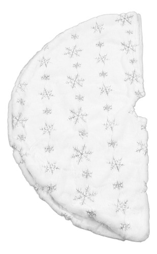 Faldón Para Árbol De Navidad Blanco Plateado De 35.4 Pulgada