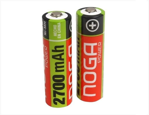 Pila Aa Recargable 1.2v 2700mah Noganet Pack X2