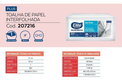 Toalla Elite Intercalada 2paneles 350u X 24 Paq (6395)