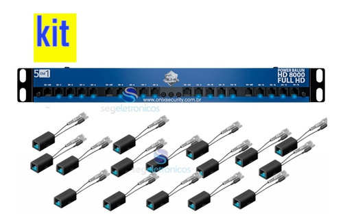 Power Balun Hd 8000 Rack 19 16 Canais Onix Security Tf