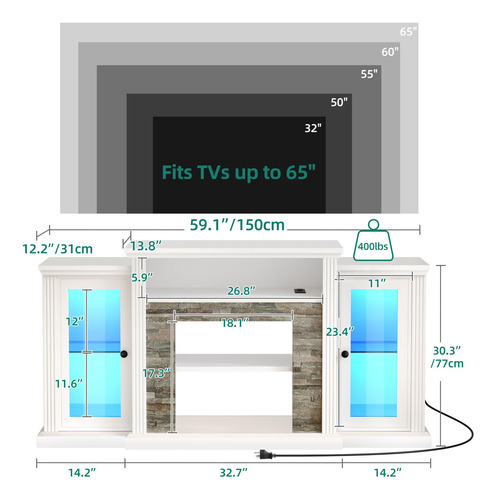 Yitahome Moderno Soporte De Tv Para Tv De 65 Pulgadas Centro