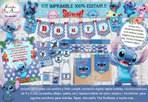 Comprar Kit Imprimible Candy Bar Stitch 100% Editable