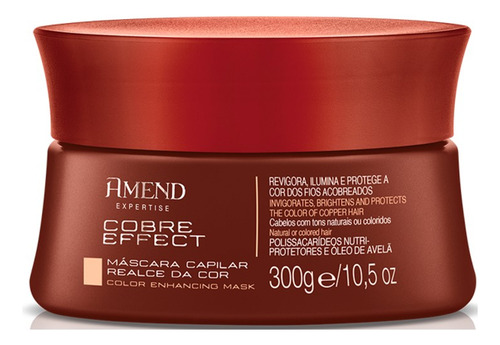Amend Expertise Cobre Effect Máscara Realce Da Cor 300 Gr