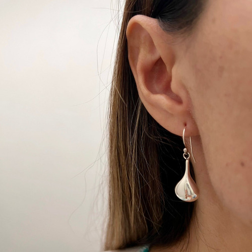 Imagen 7 de 10 de Aretes Largo De Plata Ley .925 Agálea Mujer