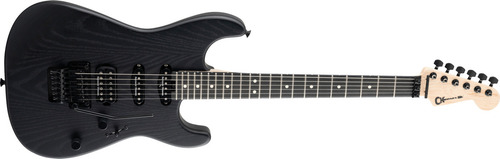 Guitarra Electrica Charvel Promod Style 1 Hss Fr E Sassafras Color Negro Material Del Diapasón Ébano Orientación De La Mano Diestro
