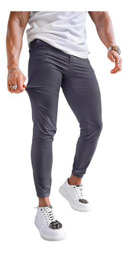 Gingtto Pantalon Deportivo Casual Sarga Para Hombre Nailon