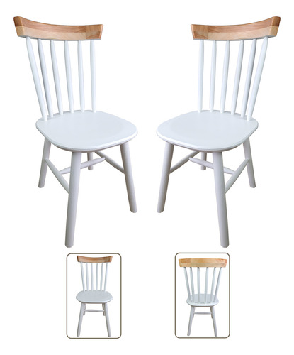 Kit 4 Cadeiras Para Sala De Jantar Madeira Maciça Resistente Estrutura Da Cadeira Branco Assento Branco Desenho Do Tecido Natural