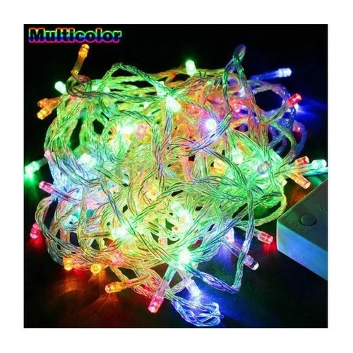 Guirnalda Guía De  Luces Navidad Led 50metros Cable Cristal
