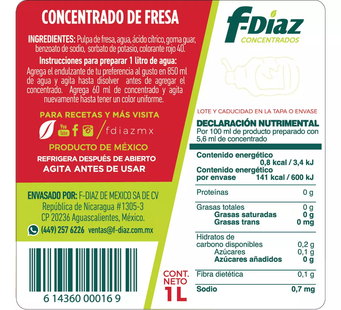 Segunda imagen para búsqueda de concentrados f diaz