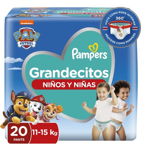 Pañales Pampers Grandecitos Entrenamiento Talla Xg 20 Uni