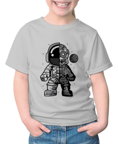 Remeras Para Chicos Sublimada Astronauta Medio Robot - 0926