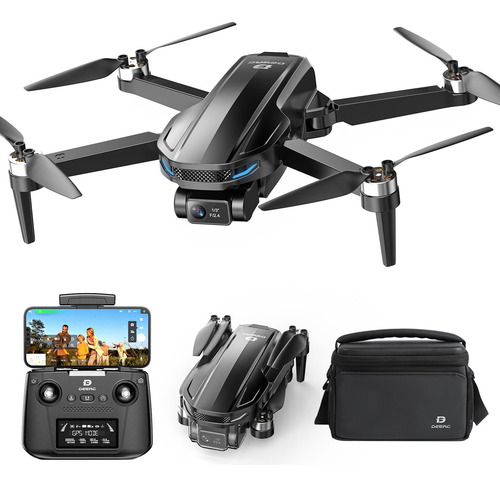 Drone Deerc D65 4k Gps Con Cámara Y Plegable Ligero Negro