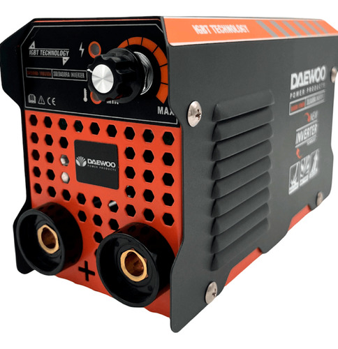 Superpack Soldadora Inverter Mma Daewoo 100 Mini + Bolso Prm Color Naranja
