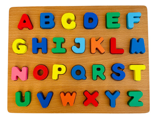 Brinquedos Colorido Cognitivo Sensorial Para Autista Cor Alfabeto Escuro Sem Linha