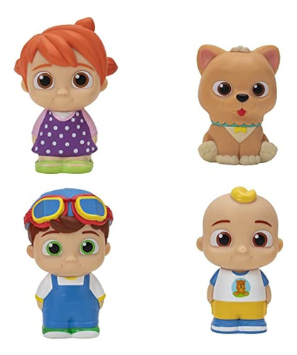 Cocomelon 4 Figure Pack - Jj & Family Figure Set - Familia Y