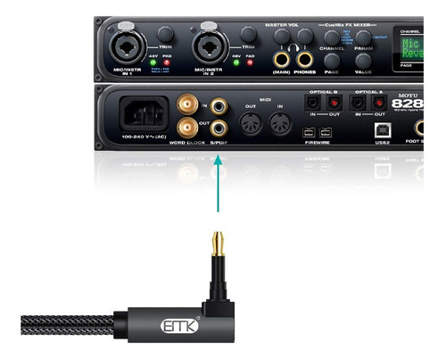 Cable 1m Premium Audio Digital 3.5mm Mini Optico - Toslink