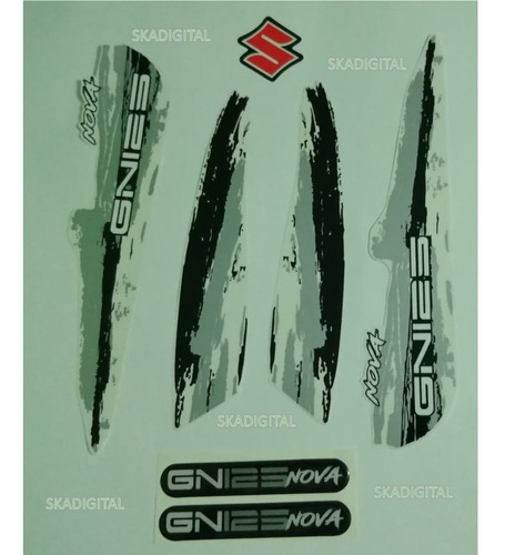 Kit Completo De Calcomanías Suzuki Gn Nova 2020