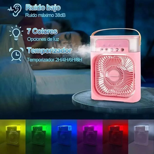 Ventilador Y Humidificador De Sobremesa Con Carga Usb