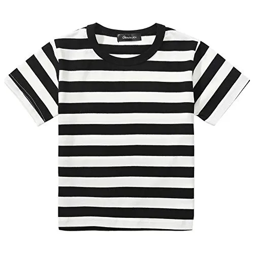 Camiseta a rayas blanca y negra hotsell