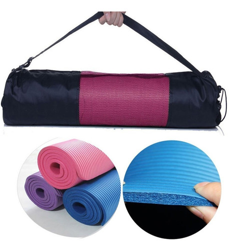 Yoga Colchoneta Neoprene 10mm Fitness Gym Fitness Mat  Bolso