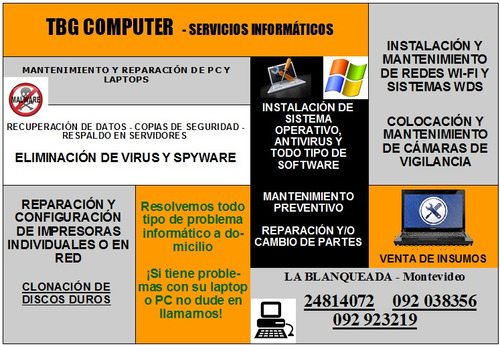 Imagen 6 de 10 de Servicio Técnico De Pc Y Notebooks A Domicilio Garantizado