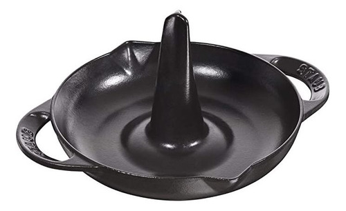 Staub Cast Iron 9.5-inch Vertical Chicken Roaster - Negro M