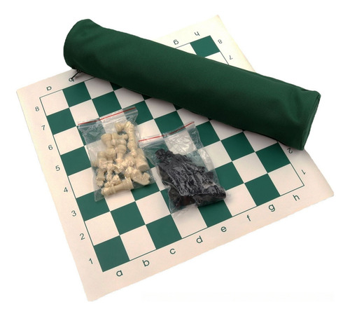 Tuomo Juego De Ajedrez Profesional, Juegos De Mesa Plegable Portátil, Juegos De Ajedrez Con Tablero Ajedrez Enrollable Y Caja De Almacenamiento, Ajedrez De Plástico Ideal Para Jugadores Viaje(35*35cm)