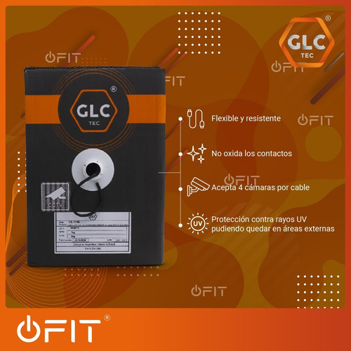 Imagen 3 de 10 de Cable Utp Glc Bobina 305m Cat5e Cctv 100% Cobre Max