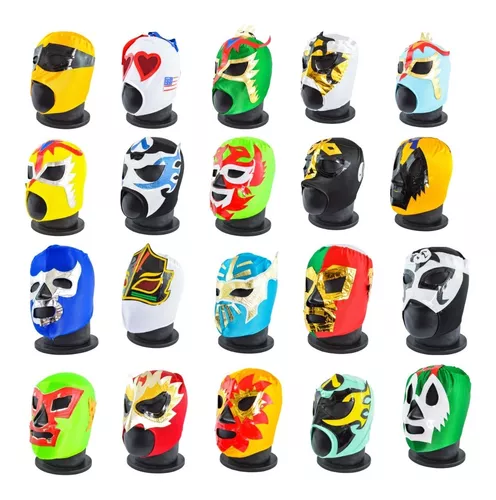Paquete de 3 Máscaras de Luchador | Máscaras de lucha libre mexicanas  surtidas | Disfraz para fiesta mexicana | Máscara de Lucha Libre de tamaño