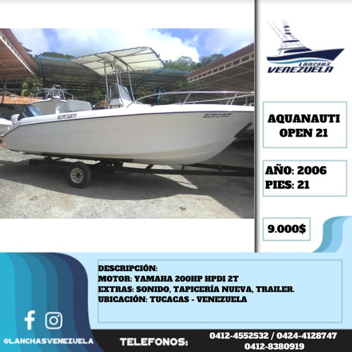 Lancha Aquanauti Open 21 Lv535