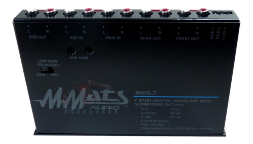 Ecualizador Mmats Grafico 7 Bandas Meq 7 Car Audio 2 Caritas