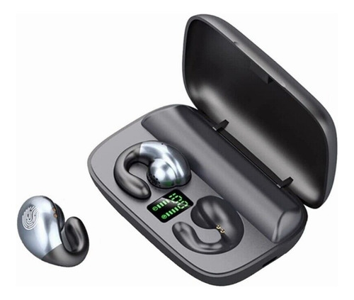 Inalámbrico Bluetooth Clip De Oreja Auricular-negro