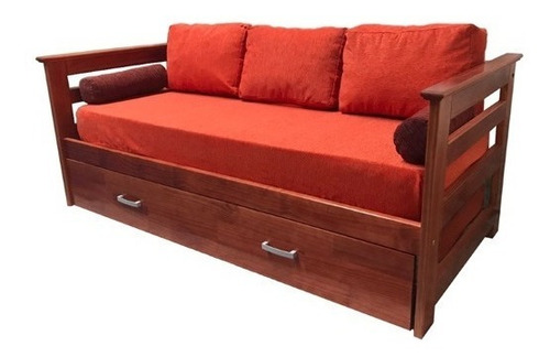 Imagen 3 de 10 de Divan Cama Con Carricama. Pino Lustrado.