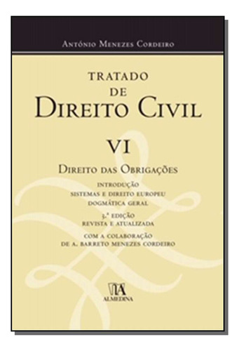 Tratado De Direito Civil Portugues - Vol. Vi: Tratado De Direito Civil - 03ed/19, De Cordeiro, Antonio Menezes. Série Direito Editora Almedina, Capa Mole, Edição Direito Civil Em Português, 20