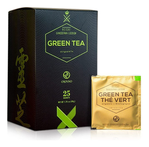 Organo Te Verde Con Ganoderma Lucidum (1 Caja De 25 Bolsitas