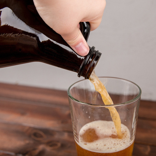 Imagen 3 de 6 de Botellon Growler 1.9lt Garrafa Vidrio Ambar X2 Pettish