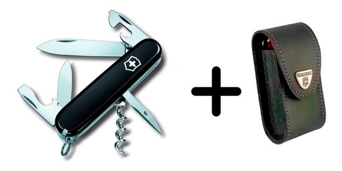 Combo Cortapluma Navaja Victorinox Multiuso + Funda Cuero