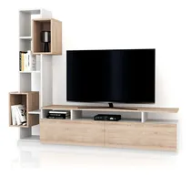 Comprar Mesa Para Lcd Led Living Rack Comedor Modular Moderno Color Marrón Claro